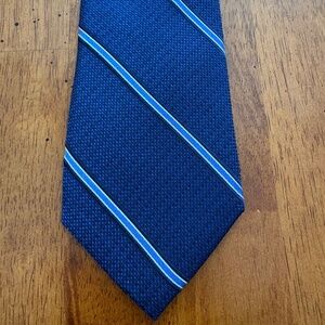 Michael Kors Necktie Blue with Stripes Silk Excellent Condition